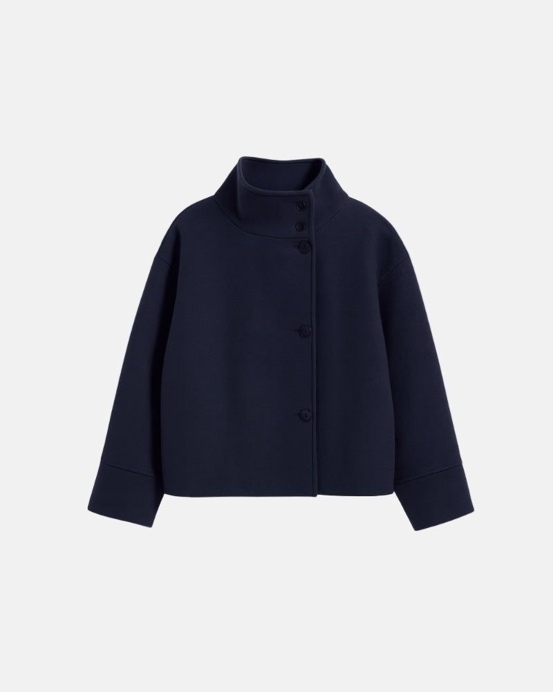 Luxe Double-Breasted Short Coat