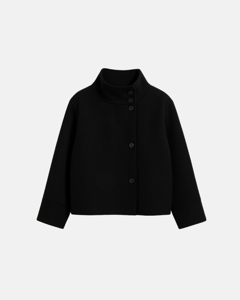Luxe Double-Breasted Short Coat