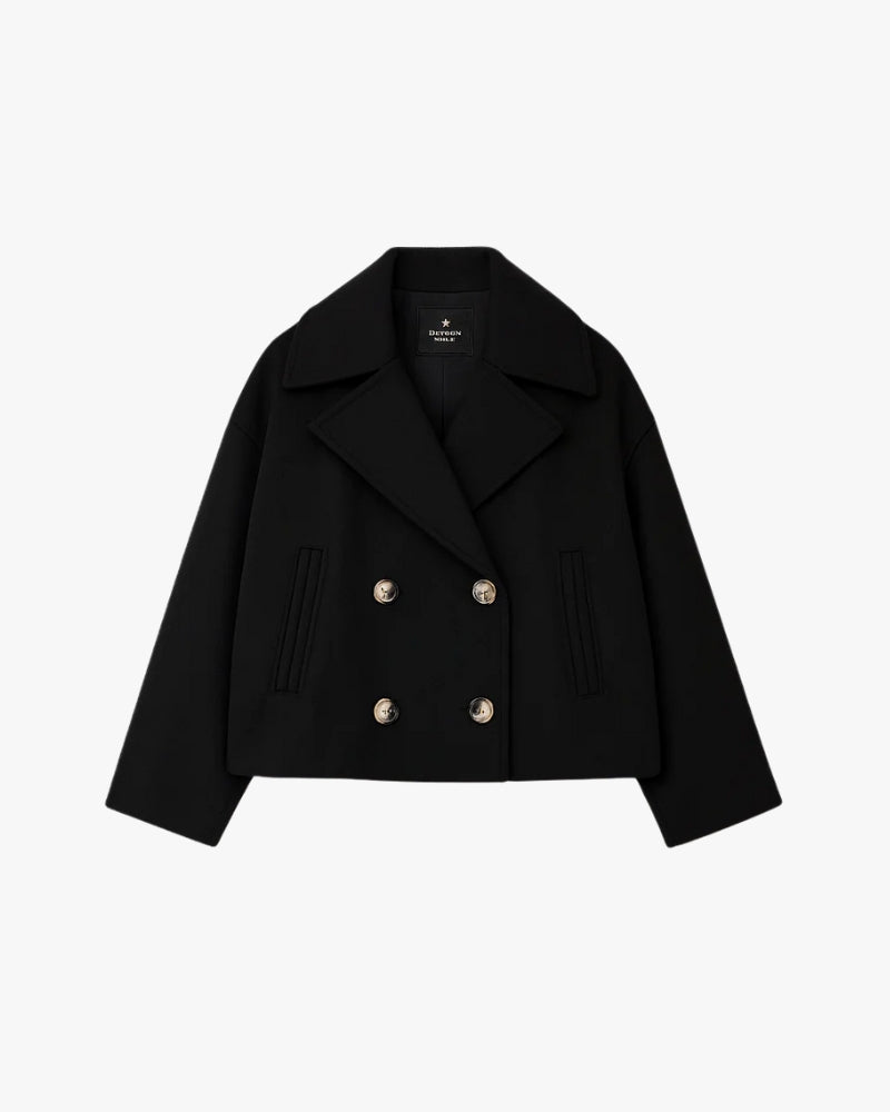 Short Double-Breasted Jacket Chic Outerwear