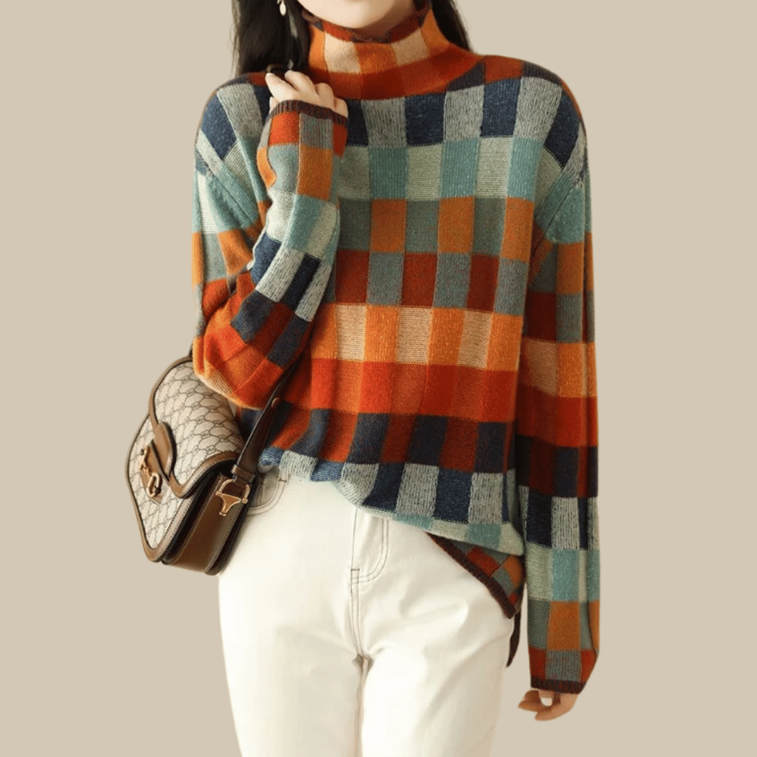The Mosaic Soft Cashmere-Touch Turtleneck