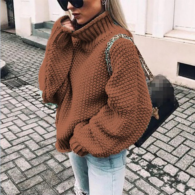 Oversized Knit Jumper for Women | Roll Neck