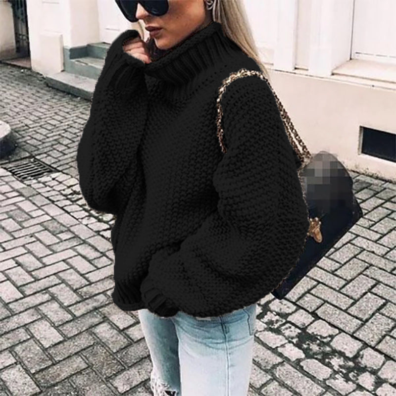 Oversized Knit Jumper for Women | Roll Neck