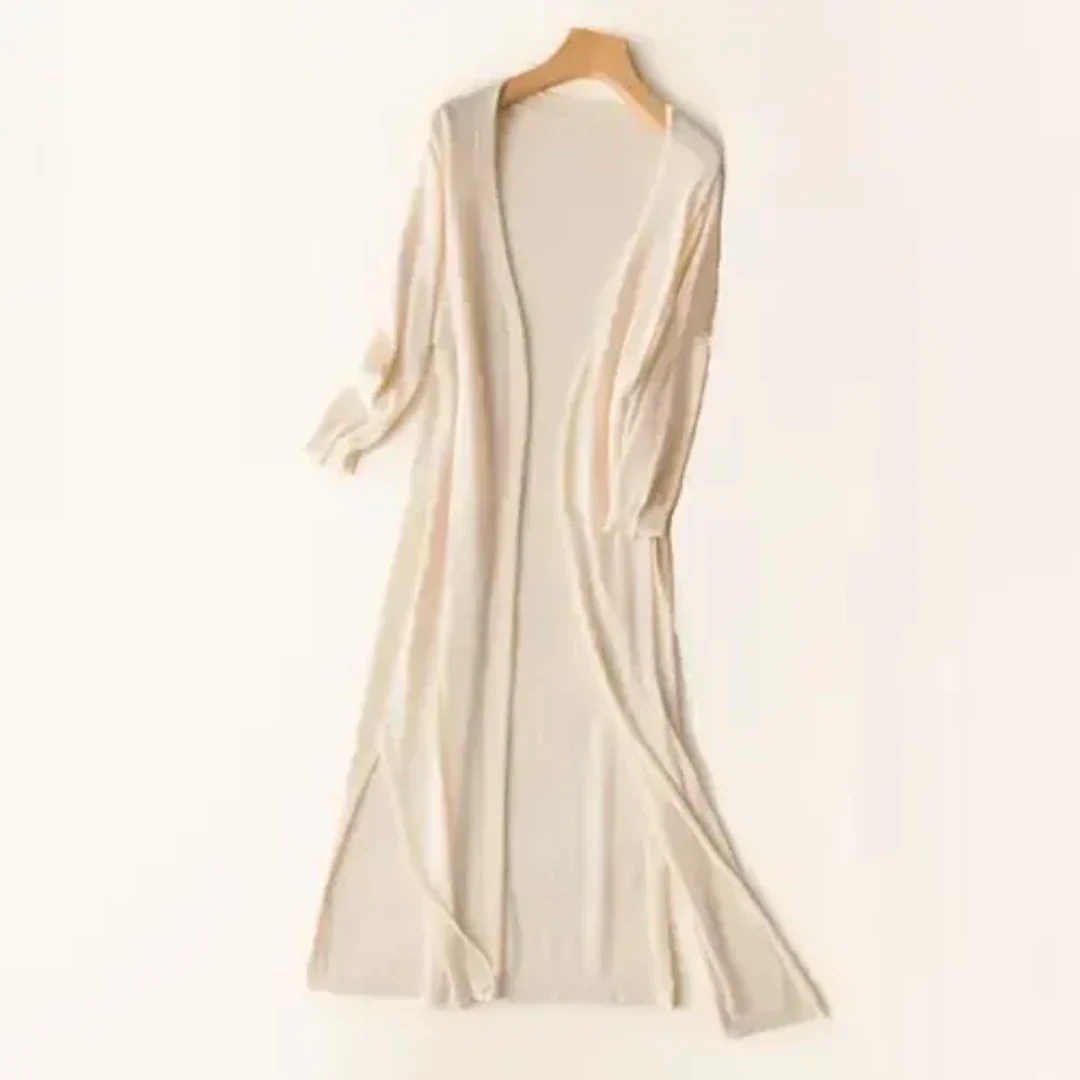 Inezimen | Women's Open Front Long Cardigan | Long Sleeve