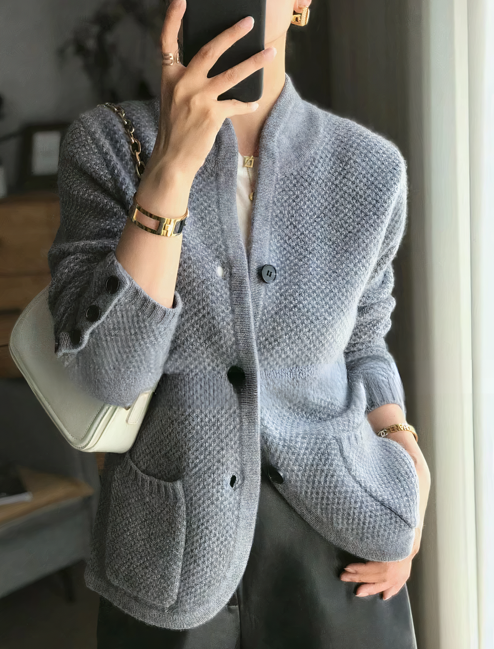 Casual Knitted Cardigan for Women | Button Down Down