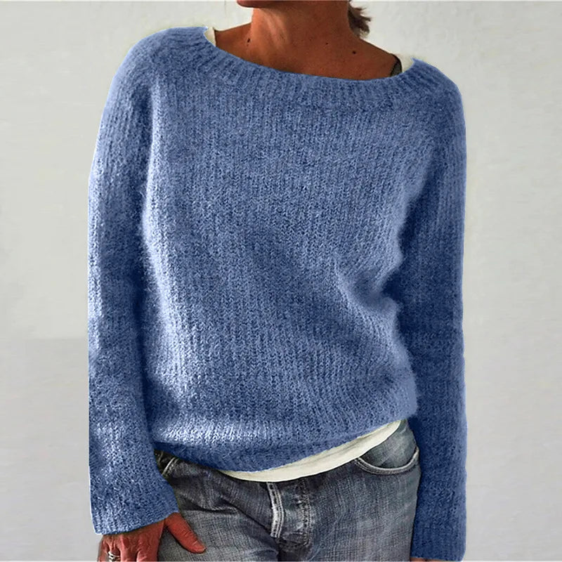 Thick Warm Winter Norwegian Jumper for Women | Crew Neck