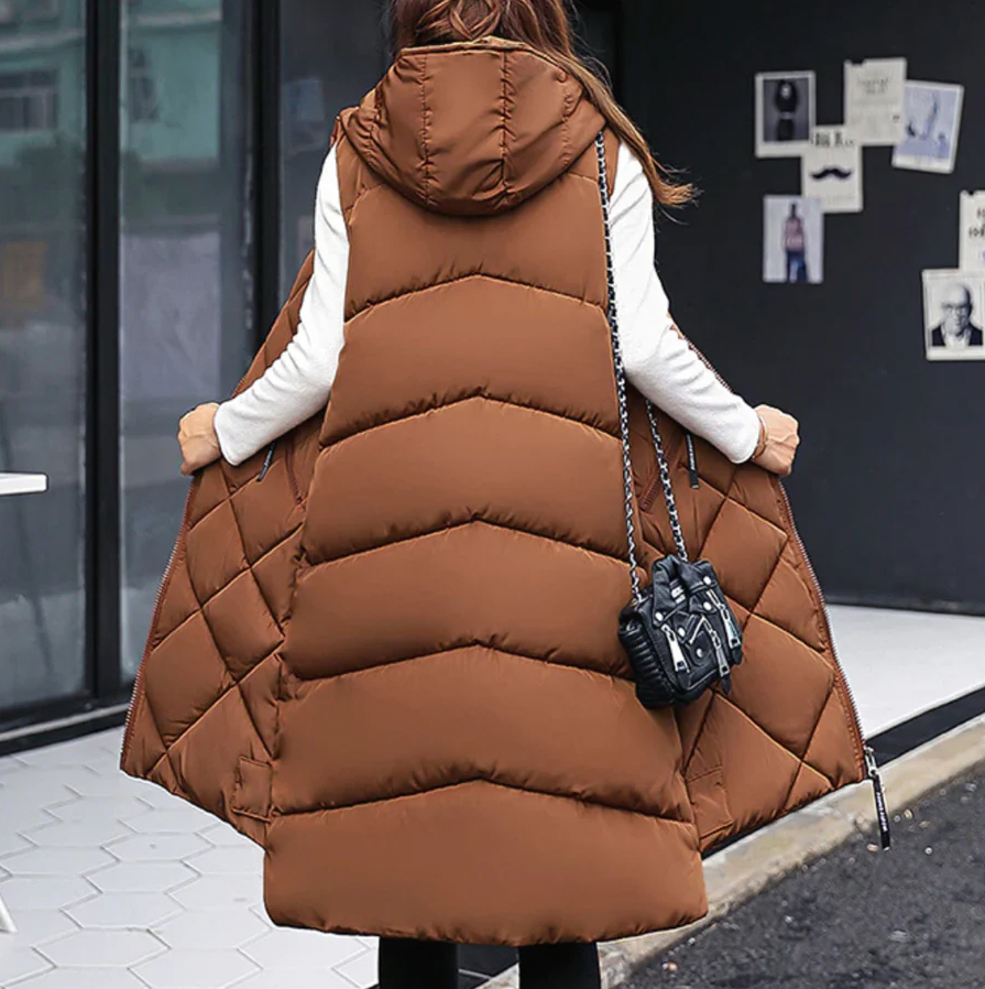 Women's Quilted Gilet with Hood | Long