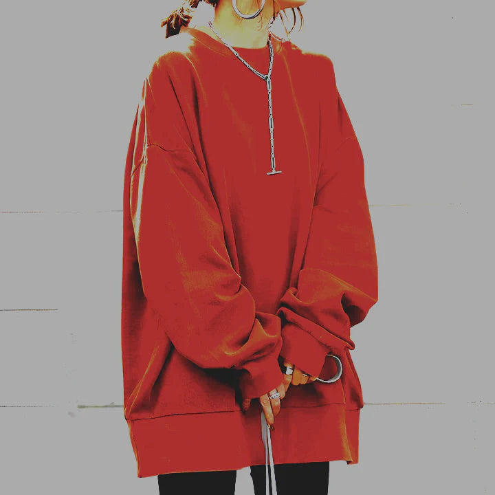 Owena | Oversized Warm Jumper for Women with Round Neck | Long