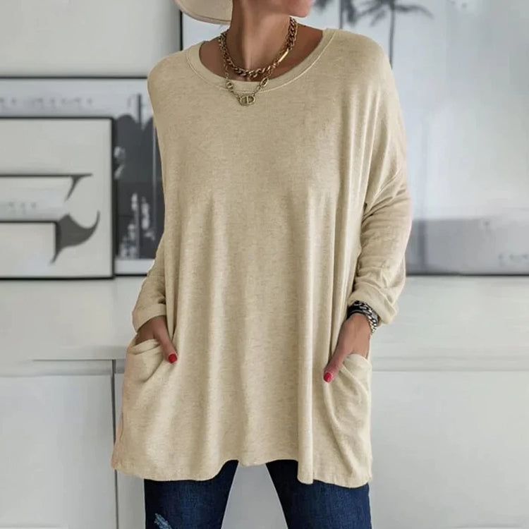 Wanda | Women's Long Round Neck Knitted Jumper | Warm