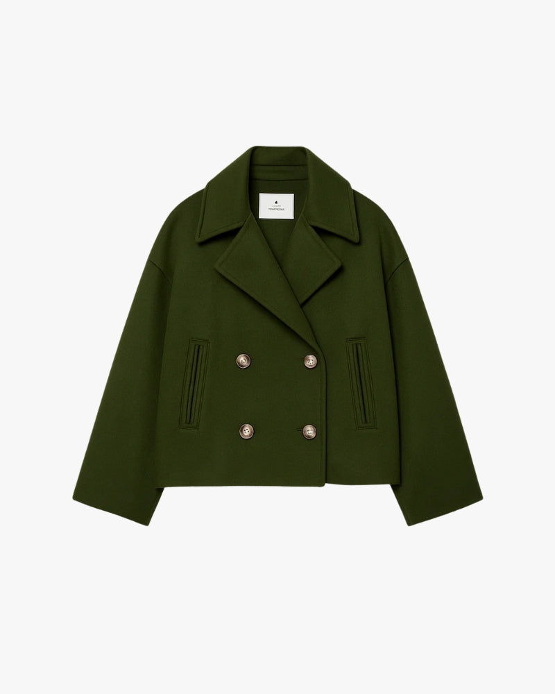 Short Double-Breasted Jacket Chic Outerwear