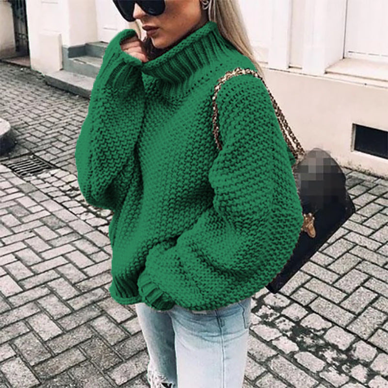 Oversized Knit Jumper for Women | Roll Neck