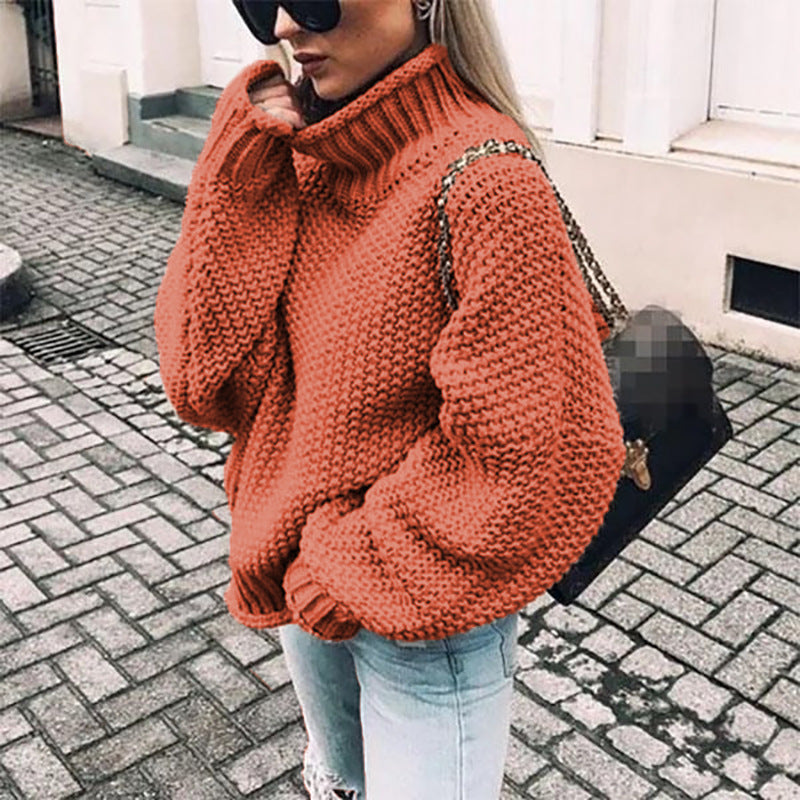 Oversized Knit Jumper for Women | Roll Neck