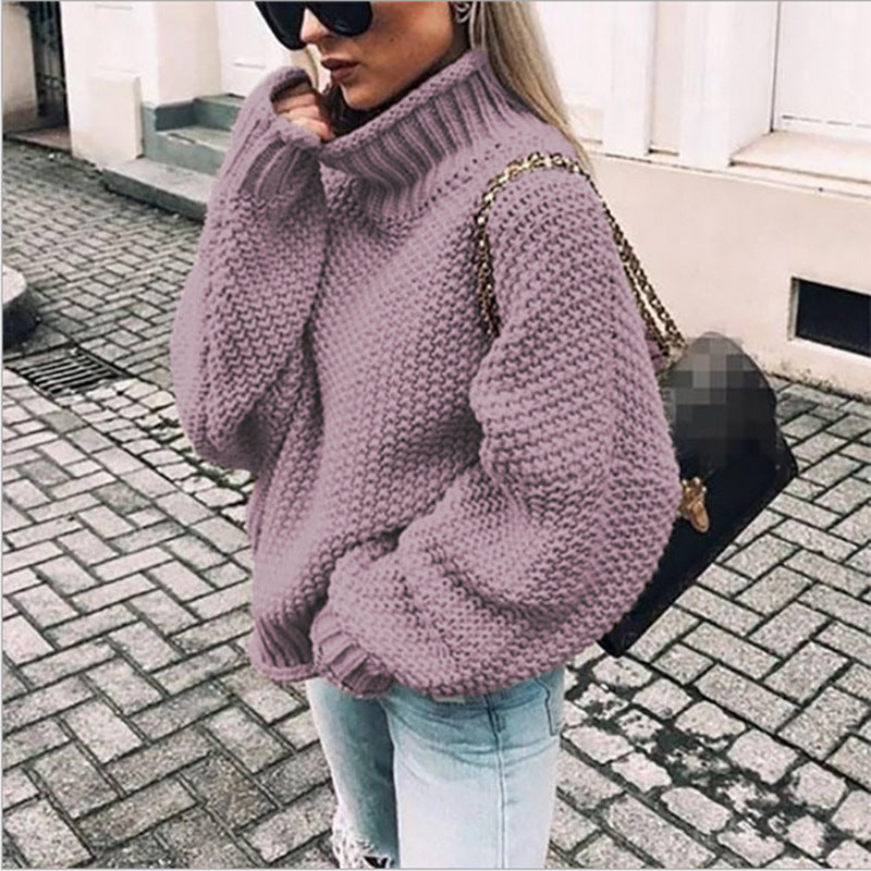 Oversized Knit Jumper for Women | Roll Neck