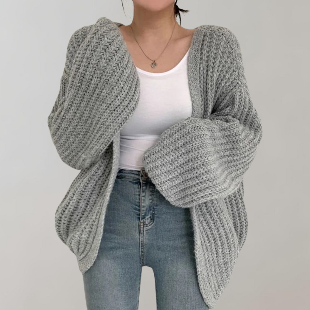 Oversized Knit Cardigan for Women | Long Sleeve