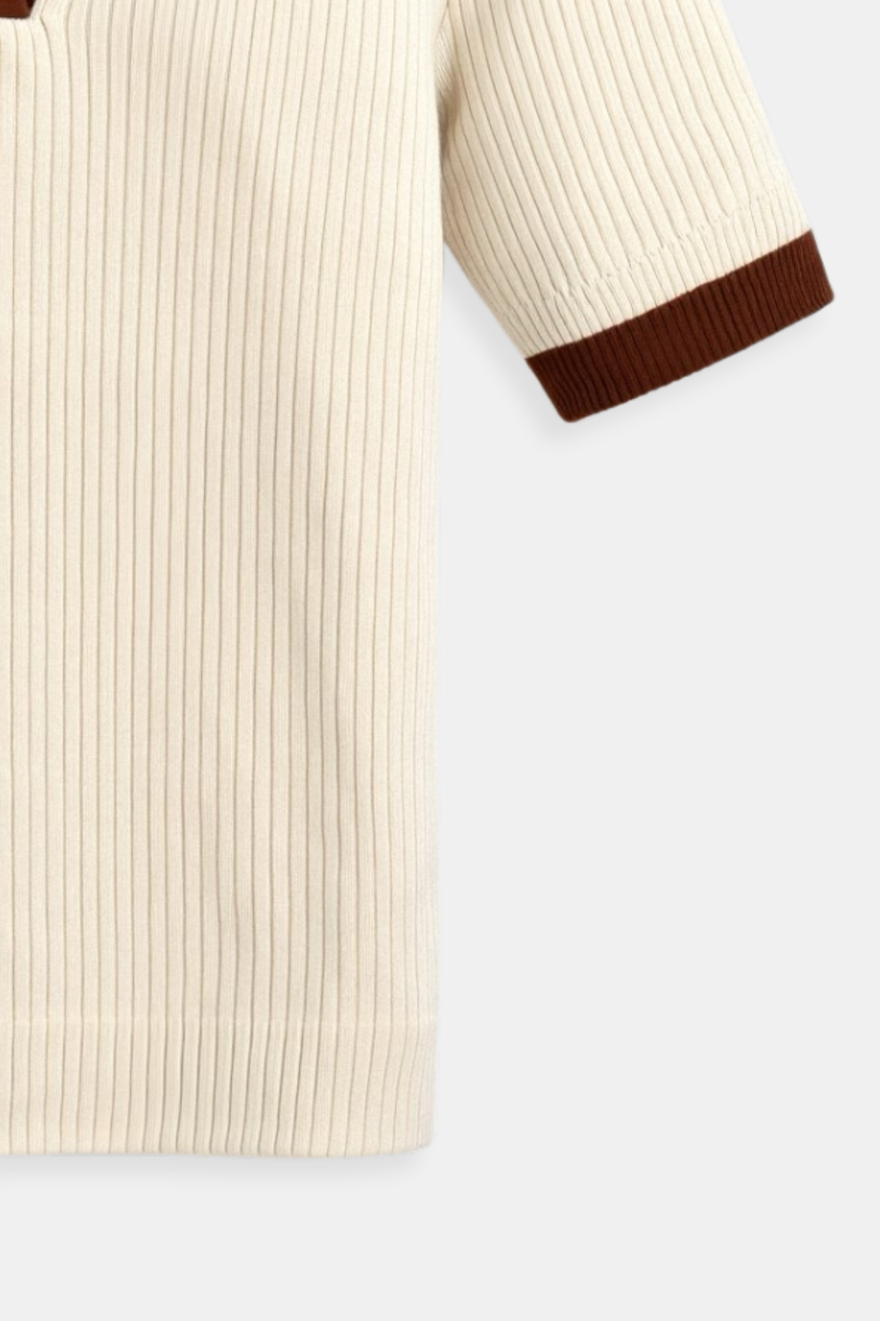 Lightweight Open Collar Polo in Breathable Knit