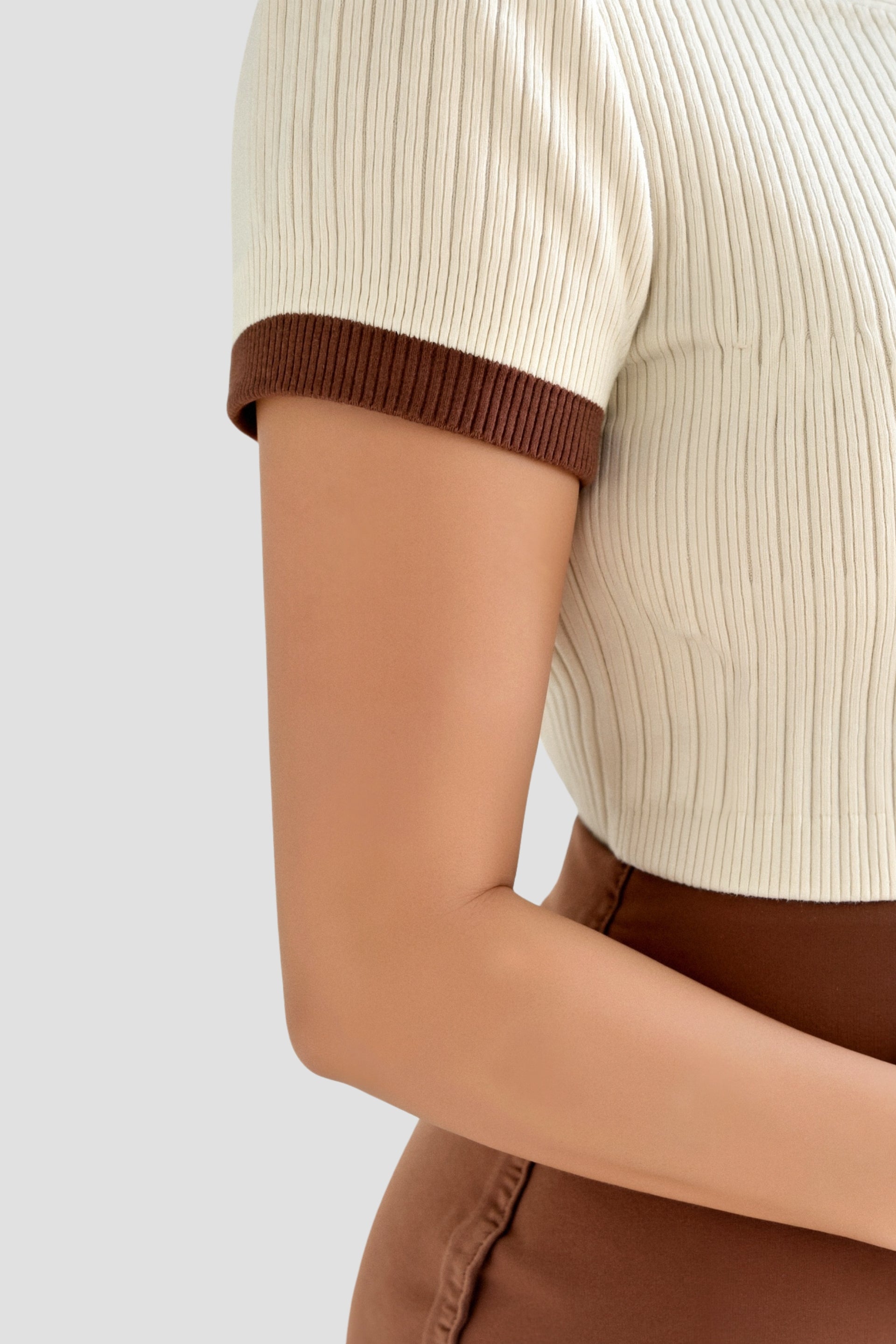 Lightweight Open Collar Polo in Breathable Knit