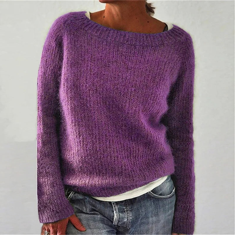 Thick Warm Winter Norwegian Jumper for Women | Crew Neck