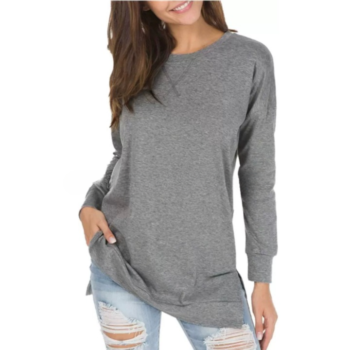 Leifa | Women's Long Round Neck Basic Jumper | Warm