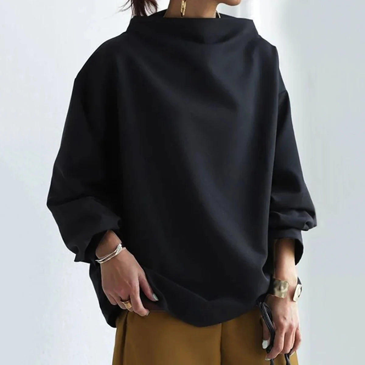 Adria | Oversized Casual Jumper for Women | Black