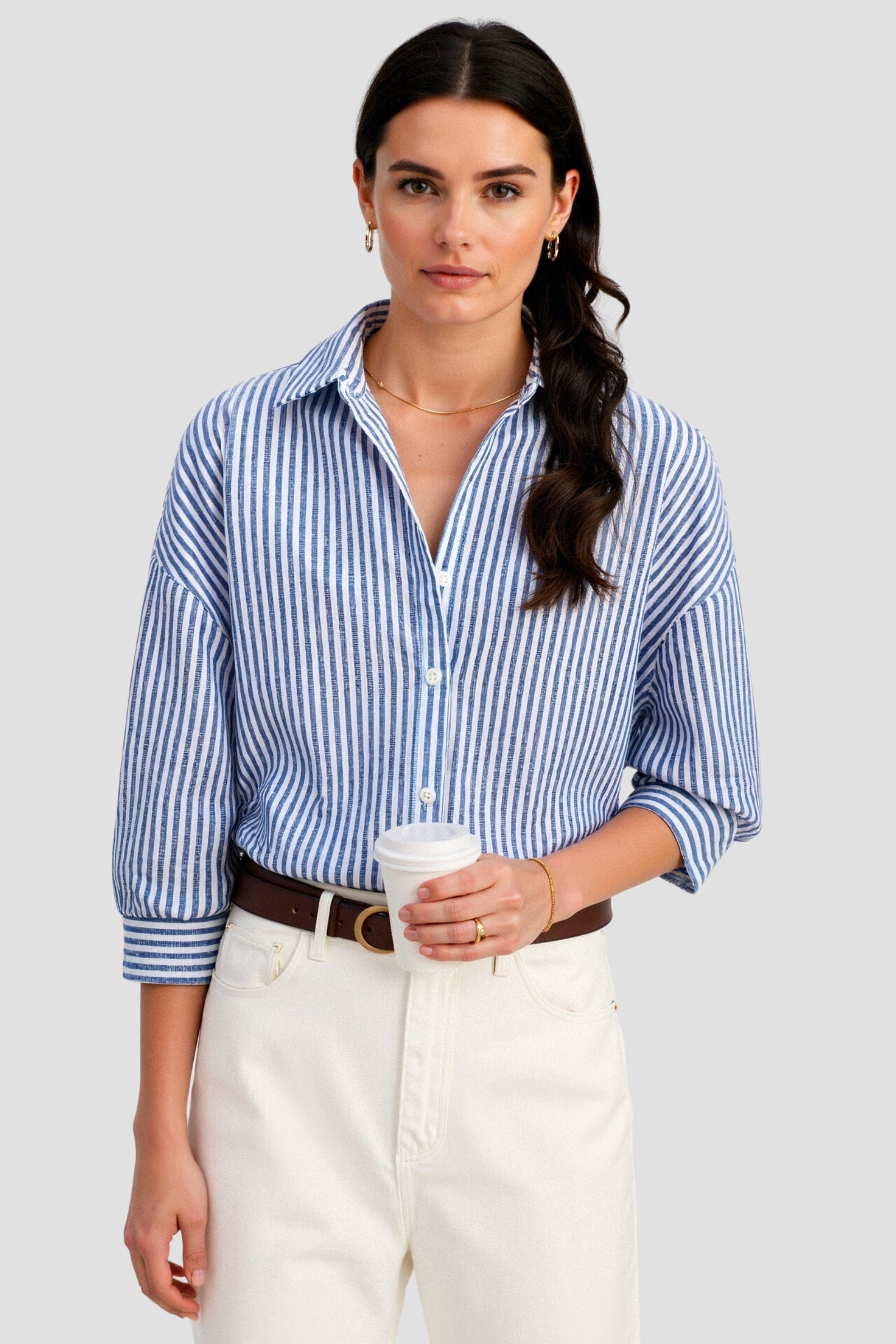 Emilie | Striped cotton blouse