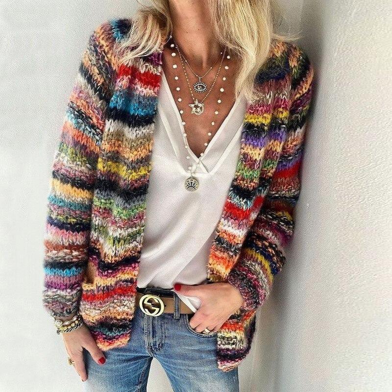 Women's Winter Multicoloured Cardigan | Warm